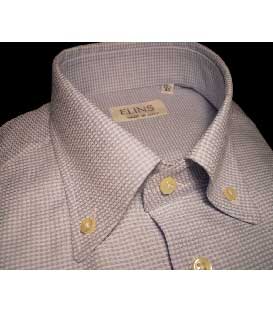 Camicia con iniziali sul colletto - monogramma abiti e moda su misura a Roma - design camicie con monogramma sartoria Elins moda - Dolby - camicia classica italiana in cotone