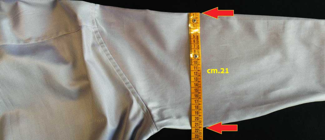 misurazione bicipite camicia - sartoria elins